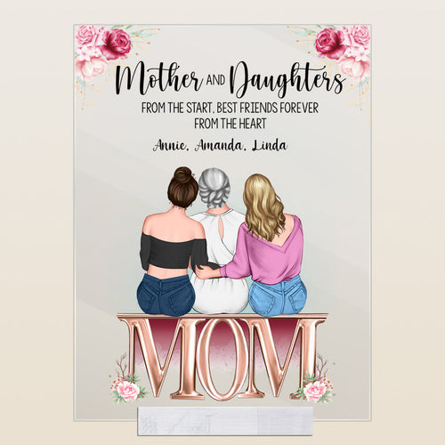 Mother & Daughters Best Friends Forever Personalized Acrylic Plaque Gift For Mom bannerhcnAcrylicPlaque-motheranddaughters-gg.jpg