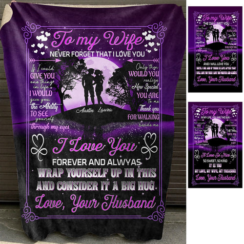 To My Wife Personalized Fleece Blankets With Names-Birthday Valentines Gifts For My Wife-Thanks For Walking Beside Me bannernotitle_a1dfb85c-e5cf-4afb-9c07-65a8799e5407.jpg