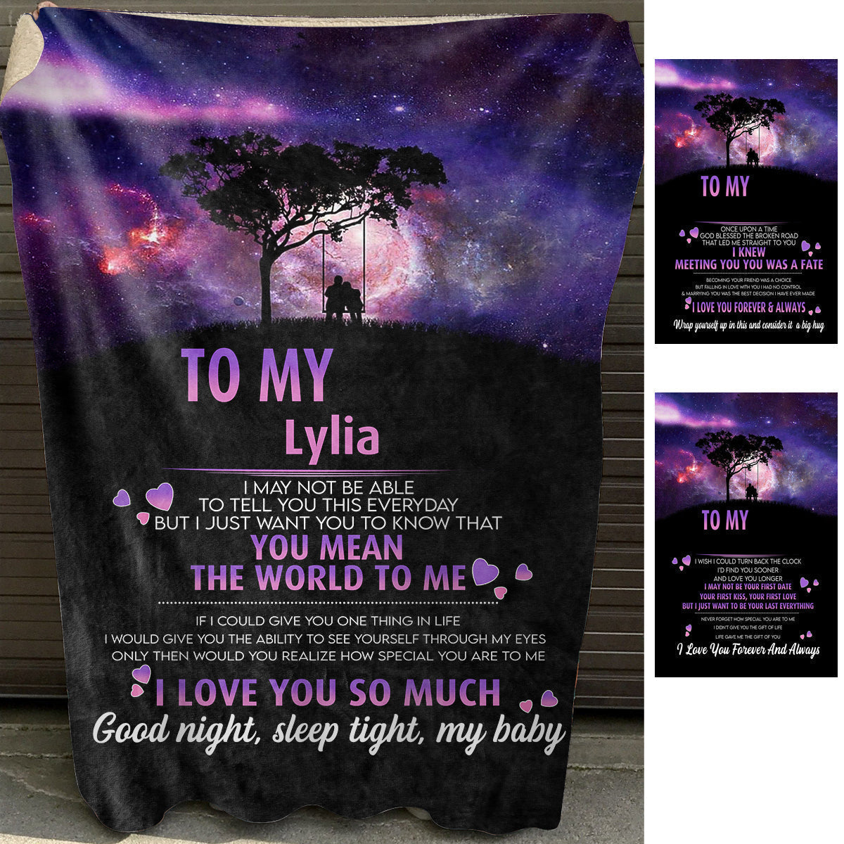 Good Night Sleep Tight My Baby - Personalized Blanket - Gift For Girlfriend bannernotitle_b60524b8-1b03-4cd2-9c0d-c3de0dcf995e.jpg