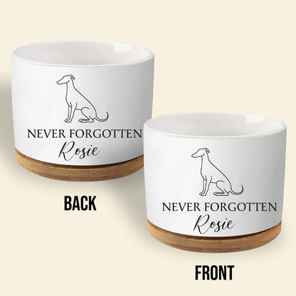 Pet memorial planter, dog memorial, loss of pet gift, personalized gift flower pot, custom dog breed loss of dog, pet memorial gift bannerplantpotmemorialdog.jpg