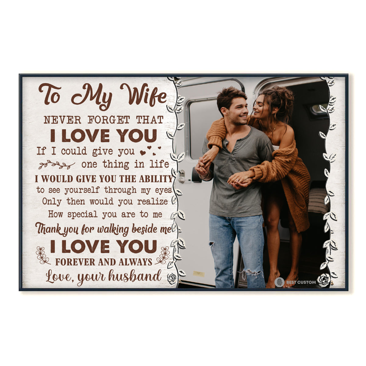 To My Wife I Love You Forever & Always - Personalized Photo Canvas - Gift For Couple bannerposter-gg-iloveyouforever_always.jpg