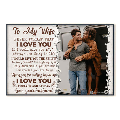 To My Wife I Love You Forever & Always - Personalized Photo Canvas - Gift For Couple bannerposter-gg-iloveyouforever_always.jpg