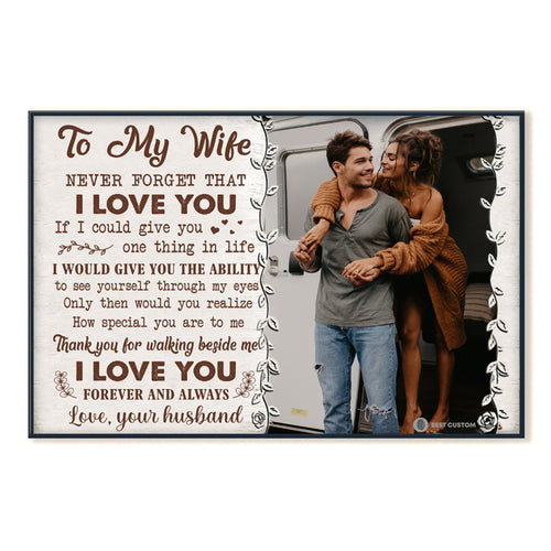 To My Wife I Love You Forever & Always - Personalized Photo Canvas - Gift For Couple bannerposter-gg-iloveyouforever_always.jpg