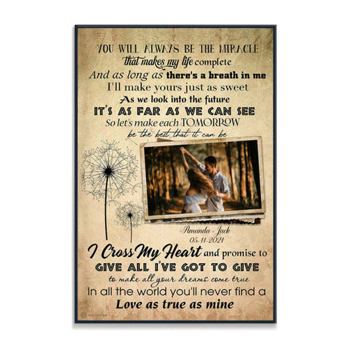 Dandelion You Will Always Be The Miracle - Personalized Photo Canvas - Gift For Couple bannerposter-gg_ab6d8fcc-74a9-47df-b03d-60b876daa64f.jpg