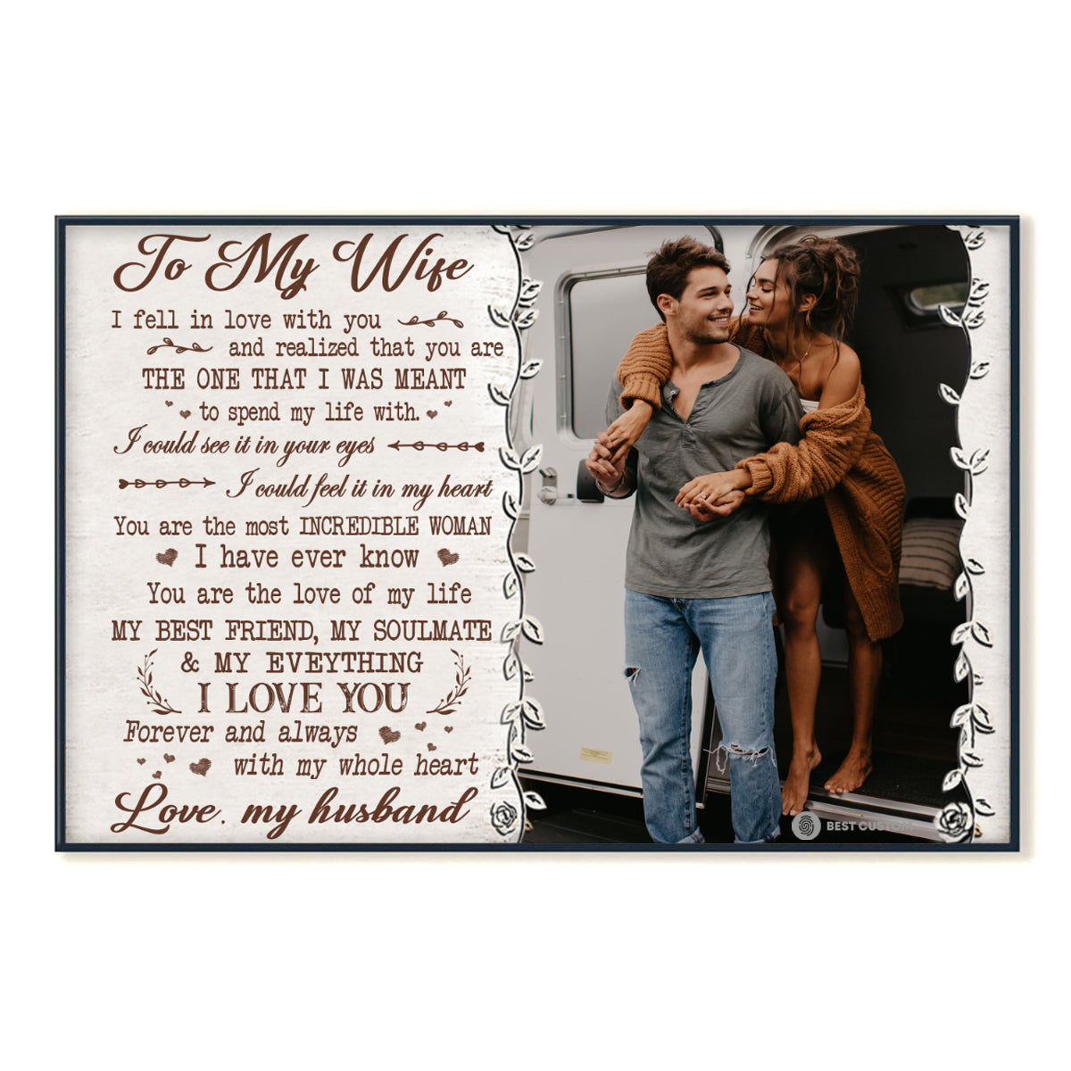 To My Wife I Fell In Love With You - Personalized Photo Canvas - Gift For Wife bannerposter-ifellinlovewithyou-gg.jpg