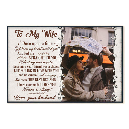 To My Wife God Knew My Heart Needed You - Personalized Photo Canvas - Gift For Couple bannerposter-myheartneededyou-gg.jpg