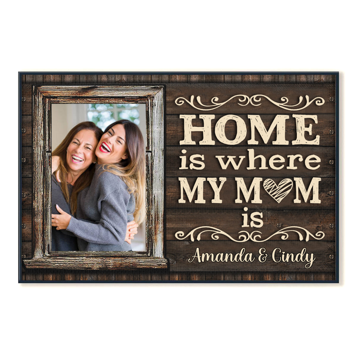 Home Is Where My Mom Is - Personalized Photo Canvas - Gift For Mom bannerposter-mymomis-gg.jpg