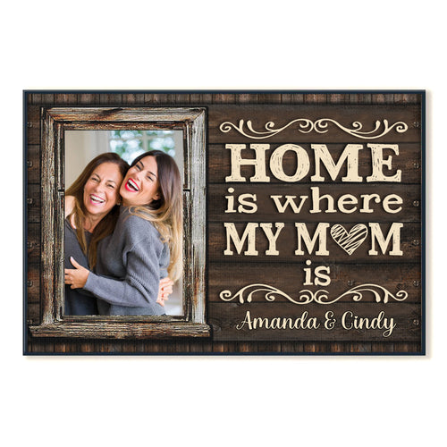 Home Is Where My Mom Is - Personalized Photo Canvas - Gift For Mom bannerposter-mymomis-gg.jpg