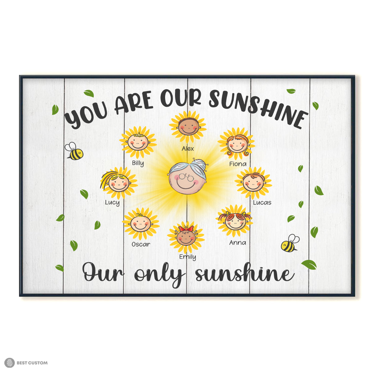 Grandma You Are Our Sunshine - Personalized Canvas - Gift For Grandma bannerposter-oursunshine-gg.jpg