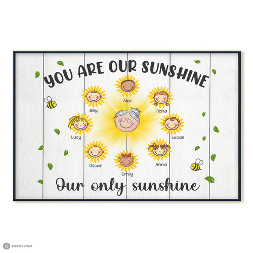 Grandma You Are Our Sunshine - Personalized Canvas - Gift For Grandma bannerposter-oursunshine-gg.jpg