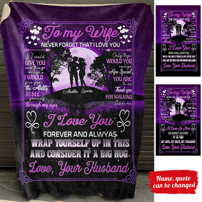 To My Wife Personalized Fleece Blankets With Names-Birthday Valentines Gifts For My Wife-Thanks For Walking Beside Me bannertitle_1e19d3c7-5c65-43e7-a125-a0cd18926225.jpg