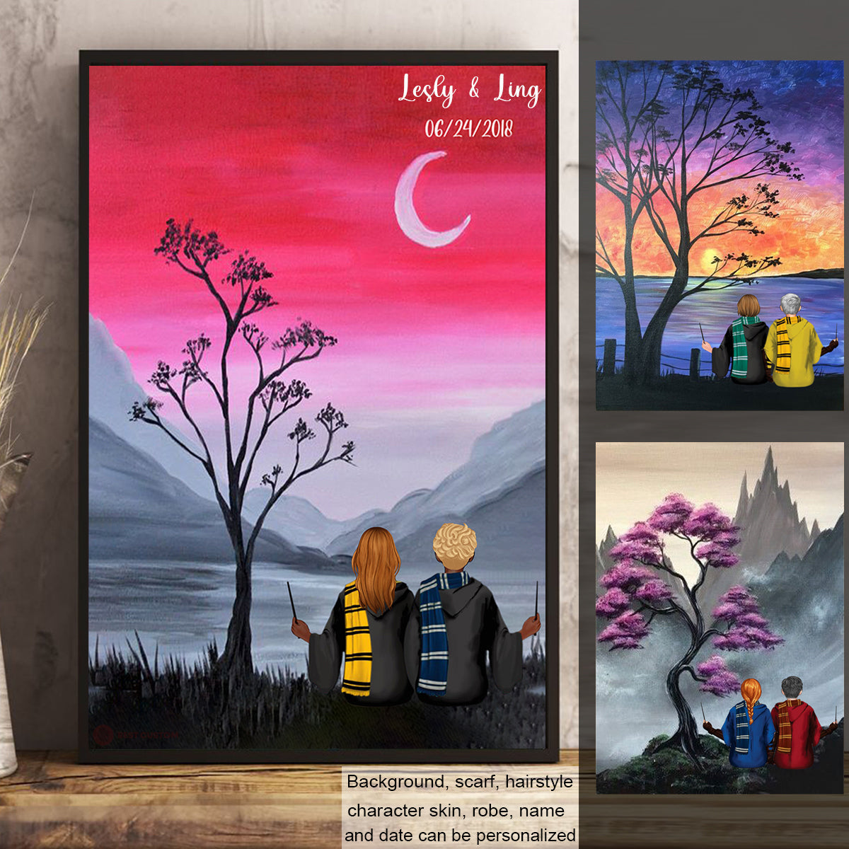 Wizard Couple With Tree - Personalized Canvas - Gift For Couple bannertitle_6138099a-fd4d-44d9-8706-e8bcc4723c4f.jpg
