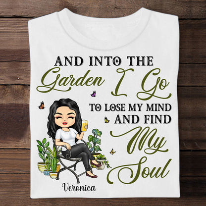 Into The Garden I Go To Lose My Mind - Personalized Apparel - Gardening bannertshirt-intothegarden-gg.jpg