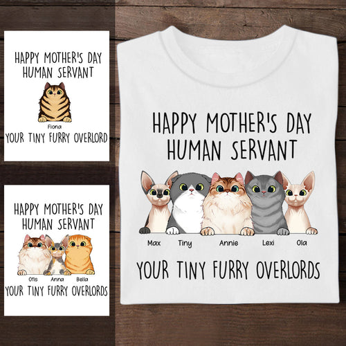 Witty Cat Your Tiny Furry OverLords Personalized Apparel Cat Mom bannertshirt-overlords-gg.jpg