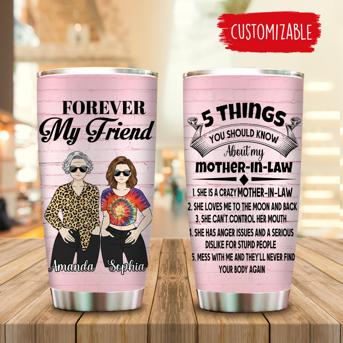 5 Things You Should Know About My Mother-in-law, Mother's Day Gifts For Mother In Law - Personalized Tumbler - Gift for Mother-in-law bannertumbler-5thingsyoushouldknow-fb.jpg