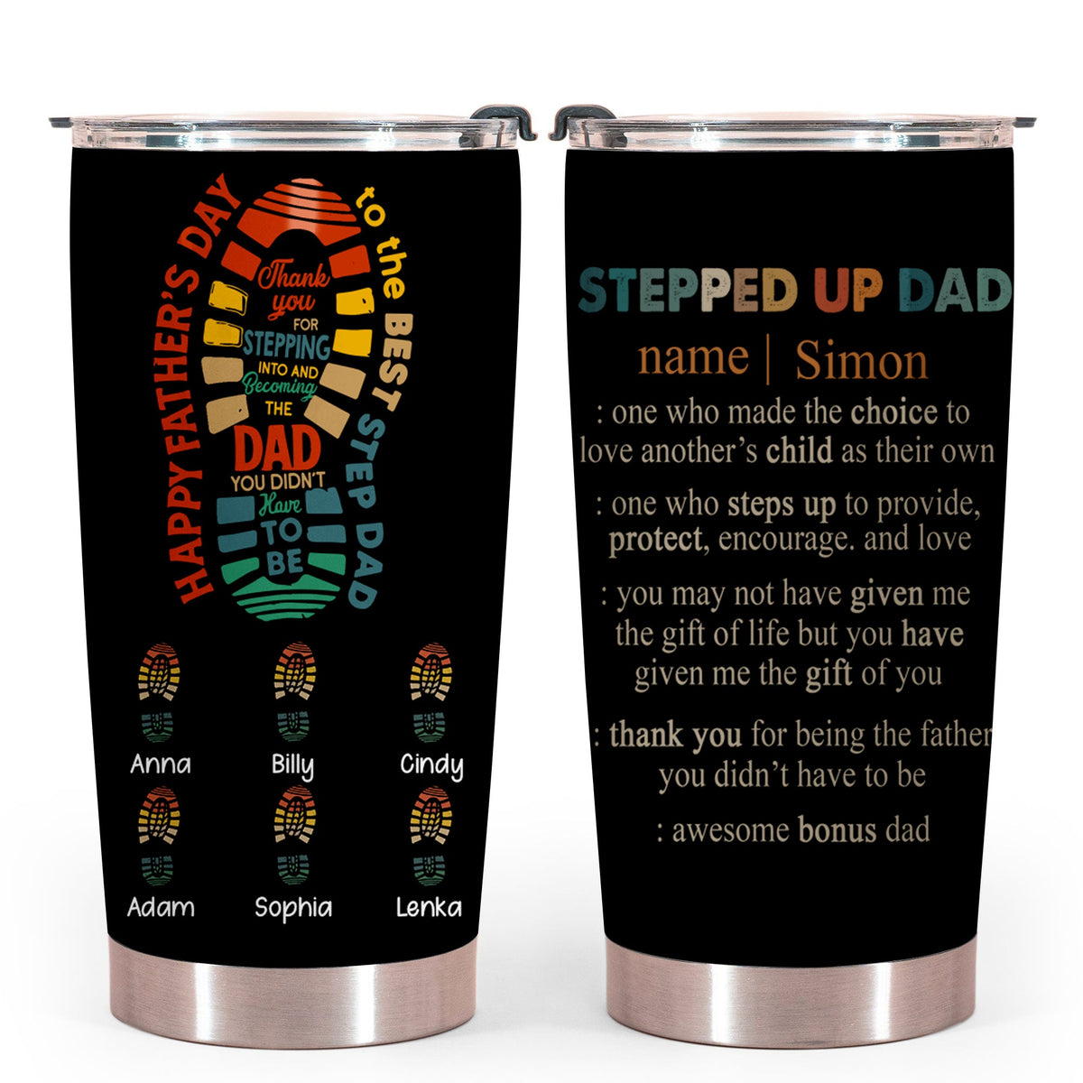 Happy Father's Day To The Best Step Dad, Father's Day Gift - Personalized Tumbler - Gift for Father bannertumbler-thebeststepdad-gg.jpg