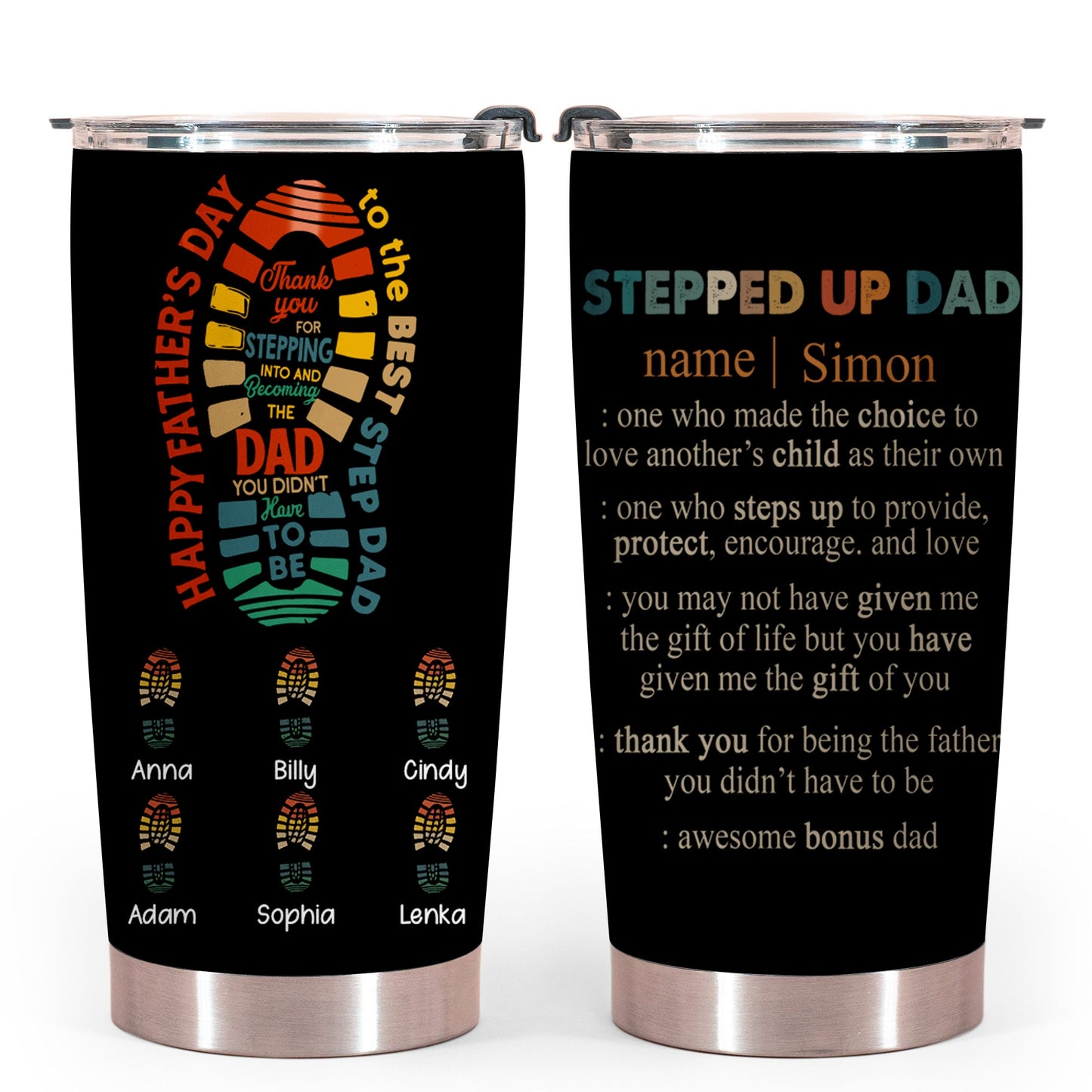 Happy Father's Day To The Best Step Dad, Father's Day Gift - Personalized Tumbler - Gift for Father bannertumbler-thebeststepdad-gg.jpg