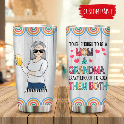 Tough Enough To Be A Mom And Grandma - Personalized Tumbler - Gift For Mom bannertumbler-touughenough-fb..jpg