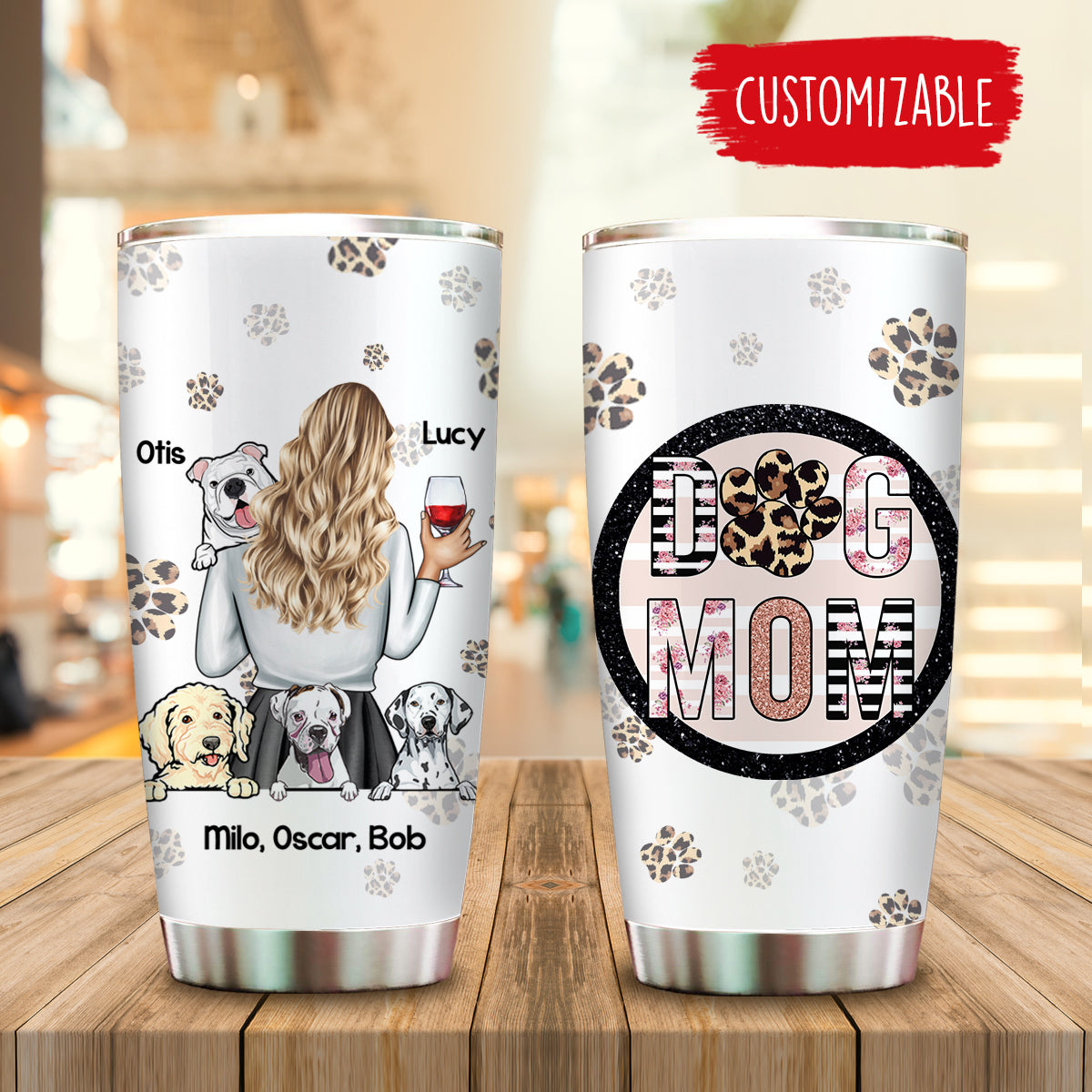 Cute Dog, Dog Mom Personalized Tumbler bannertumblerto-cutedog-fb.jpg