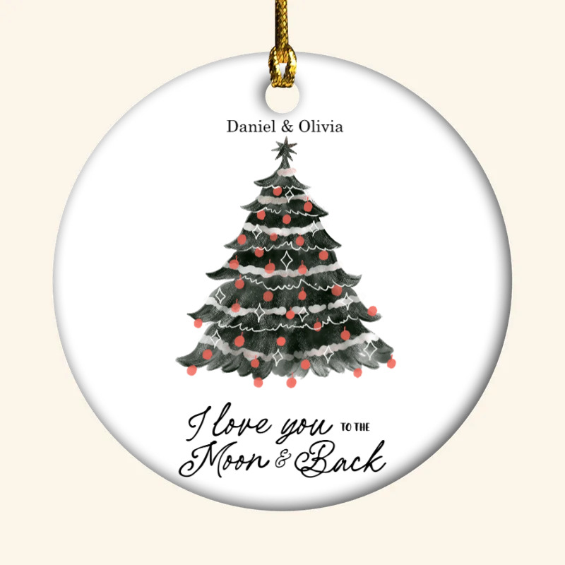 I Love You To The Moon And Back Christmas Tree - Personalized Ornament - Christmas Gift For Couple, Family, Friends bannre-ornament.png