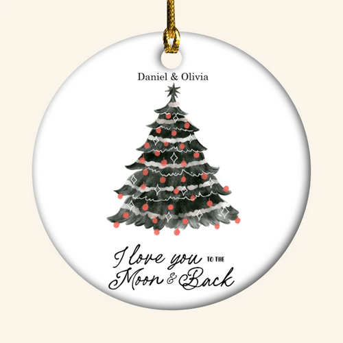 I Love You To The Moon And Back Christmas Tree - Personalized Ornament - Christmas Gift For Couple, Family, Friends bannre-ornament.png