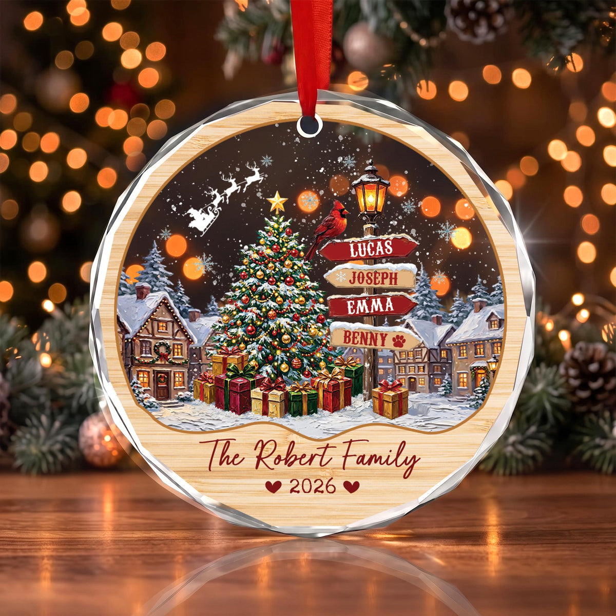 Custom Family Names Christmas Ornament 2026, Personalized Family With Pet Holiday Keepsake bb781246-6393-4042-a74b-caad7c6d7817-5.jpg