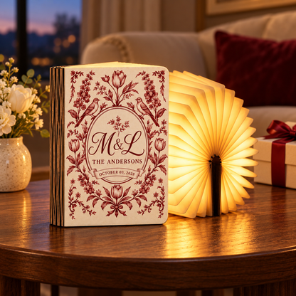 Personalized 3D Page Turning Desk Lamp, Toile De Jouy Floral Monogram Book Lamp, Custom Couple Wedding Lamp, Romantic Anniversary Gift bbd0c4a9-aa4d-40eb-ba0a-6e0f4bc7ecd2-banner-1.png