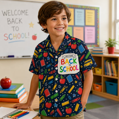 Welcome Back To School Kids Hawaiian AOP Shirt - Personalized Hawaiian Kids Shirt - AOP bc4ed814-ee3b-494d-8cf2-6eb471142a29.jpg