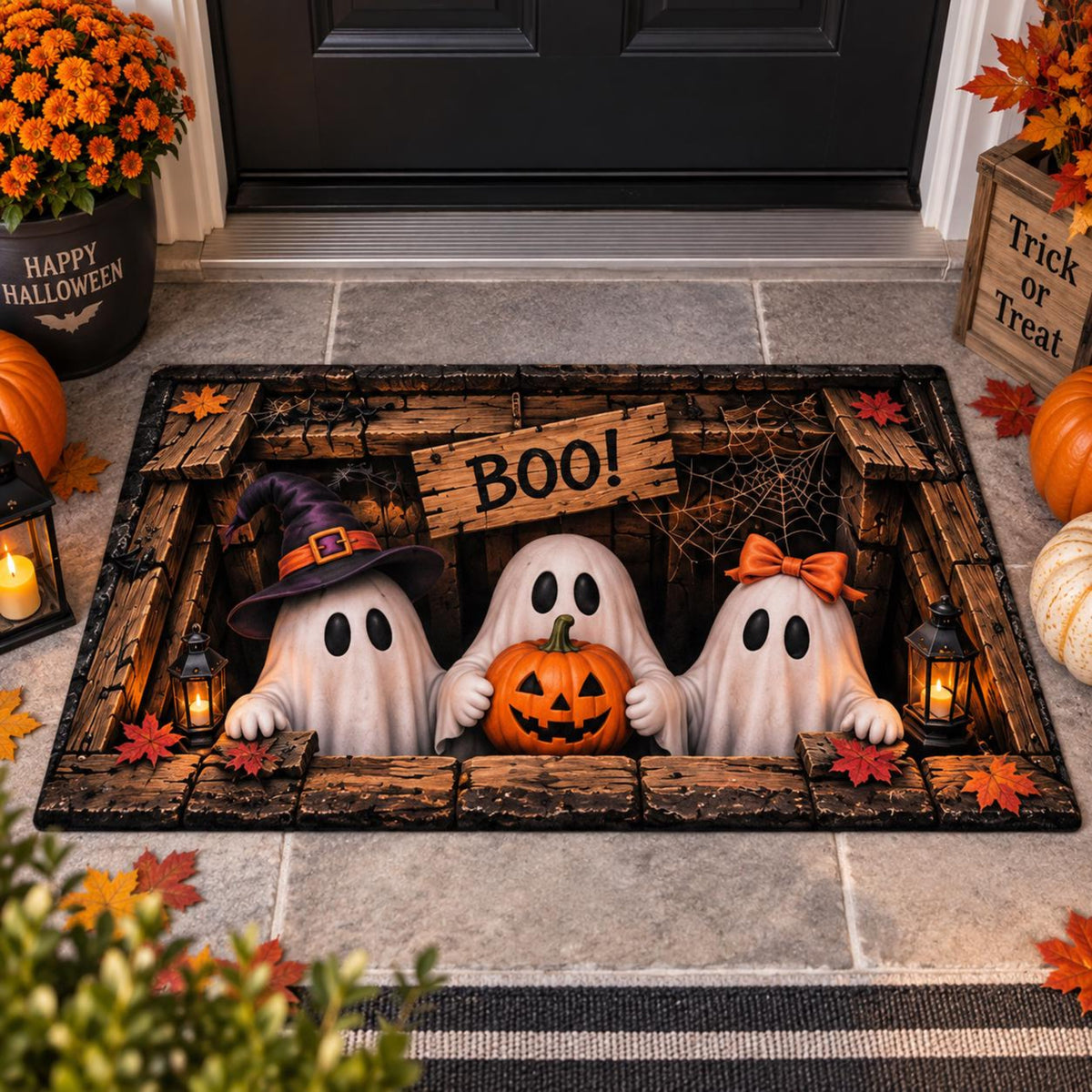 Scary Clown Halloween Doormat, 3D Illusion Horror Rug, Creepy Clown Welcome Mat, Spooky Red Balloon Door Mat, Haunted House Decor bcc24e8a-2c8d-407b-8b9f-c2b59ccf17f8-7.jpg