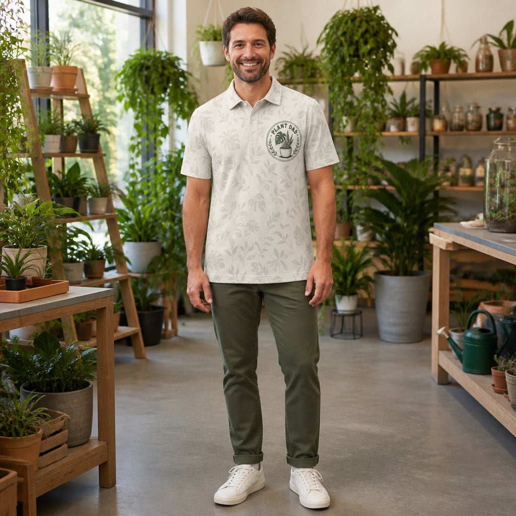 Plant Dad Botanical Crest Polo - Polo shirt - All over printed bd3d3899-b6d0-4cf7-867e-878901ef489a.jpg