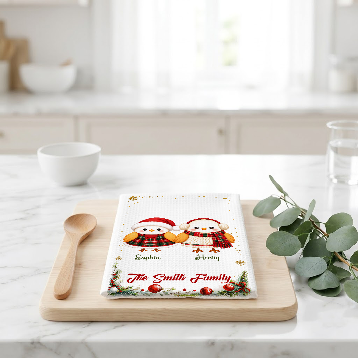 Funny Birds Decoration Christmas - Personalized Kitchen Towel, Christmas Gifts bdd50258-a75b-4180-b28d-7e8cbaaea961-2-4-.png