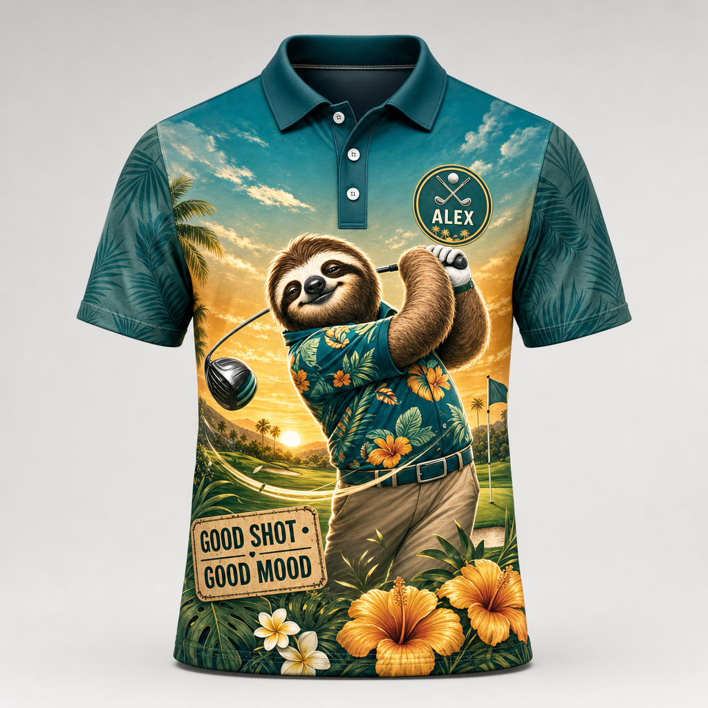 Personalized Sloth Golfer AOP Polo - Personalized Polo shirt - All over printed be79e4be-d660-49ed-8bb3-35f9dba55826.png