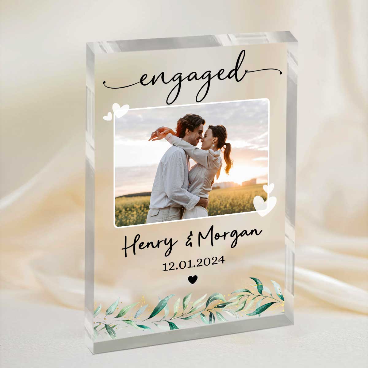 Personalized Engagement Photo Gift, Newly Engaged Couple Acrylic Block, Engagement Gift For Couple, Engaged Plaque, Engagement Keepsake Gift benicee-shop-personalized-engagement-photo-gift-newly-engaged-couple-acrylic-block-1.jpg