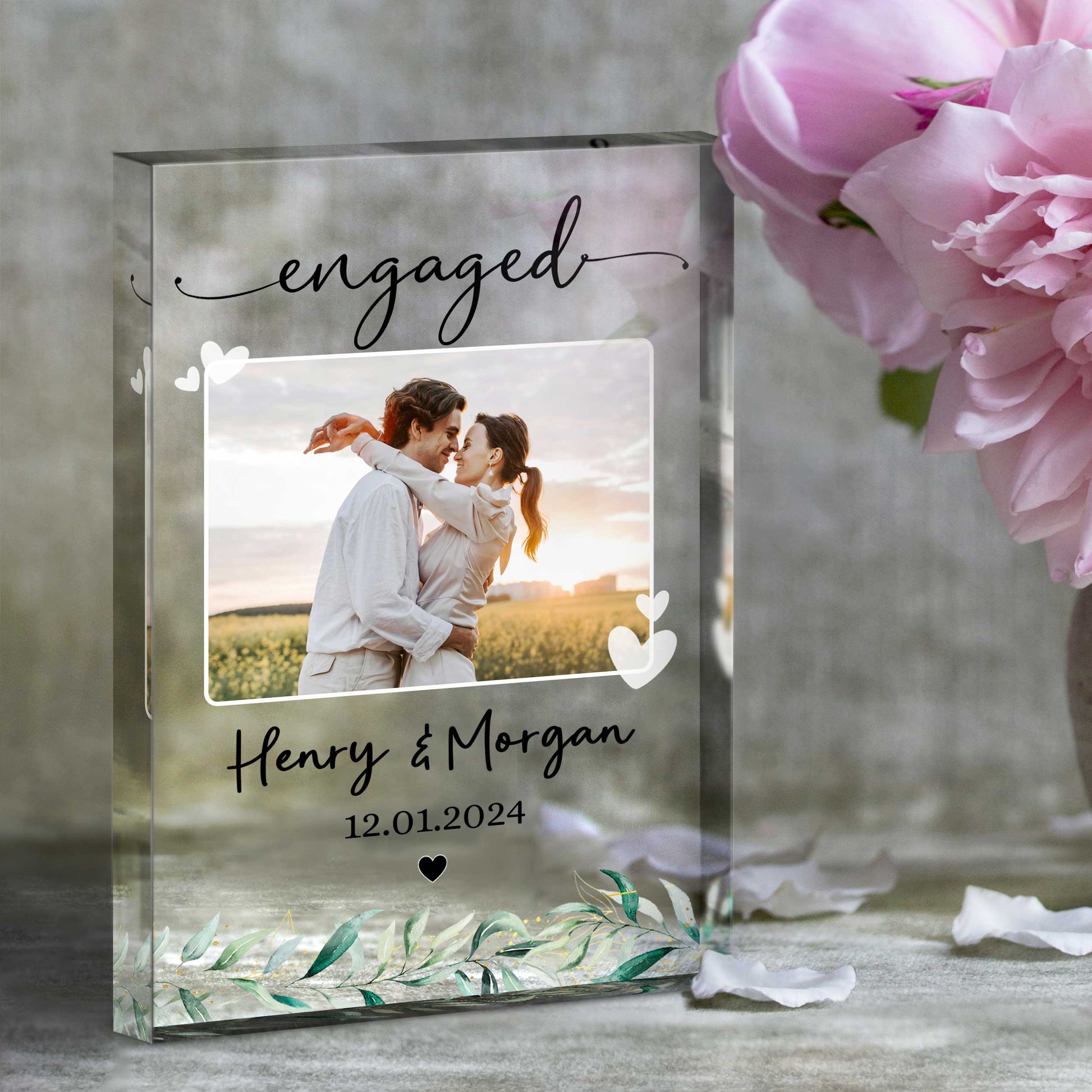 Personalized Engagement Photo Gift, Newly Engaged Couple Acrylic Block, Engagement Gift For Couple, Engaged Plaque, Engagement Keepsake Gift benicee-shop-personalized-engagement-photo-gift-newly-engaged-couple-acrylic-block-4.jpg