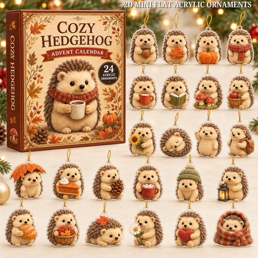 Cozy Hedgehog Advent Calendar 2026 - 24-Day Festive Countdown, Acrylic Charms Blind Box - Gift For Hedgehog Lovers bf1ad592-4d4e-40d4-9ac8-d70fc37cbe49-hedgehog-text.png