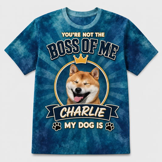 Boss Of Me Pet Photo AOP Tee - Hero