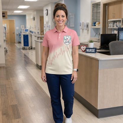 School Nurse Pride Crest AOP Polo - Polo shirt - All over printed bff0a793-05b4-48a9-923b-ef3d3c053983.jpg