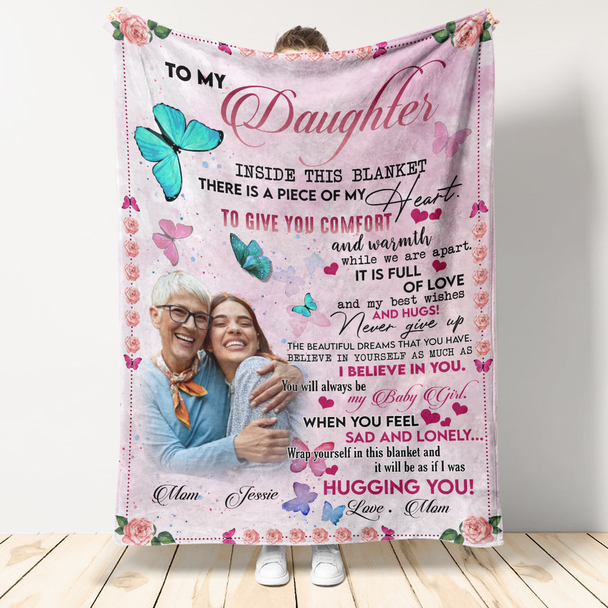 Personalized Picture Quilt - To My Daughter I Believe In You - Mom To Daughter, Personalized Gift For Daughter blanket_3.png