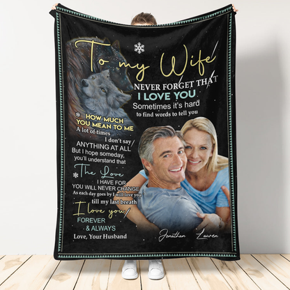 Customize Blanket With Pictures - To My Wife How Much You Mean To Me - Husband To Wife, Mother's Day Gift For Wife blanket_3_6716f006-f07a-4454-a468-4e13ee6dab2b.png