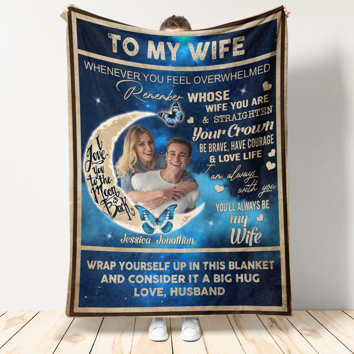 Custom Picture Quilt - To My Wife I Am Always With You - Husband To Wife, Mother's Day Gift For Wife blanket_5_a958a0e9-8baf-4a4b-9bb2-1684f2db648d.png
