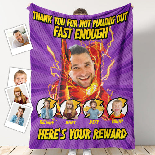 Personalized Photo Blanket For Dad - Best Dad In The Universe - Customized Gifts For Father's Day Birthday Anniversary blanket_a1489560-cbcc-4821-b972-6278daf50020.jpg