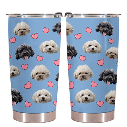 Personalized Dog Paw Photo Tumbler blue.jpg