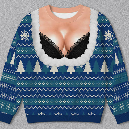 Light Up The Holiday Party - Personalized Ugly Christmas Sweatshirt