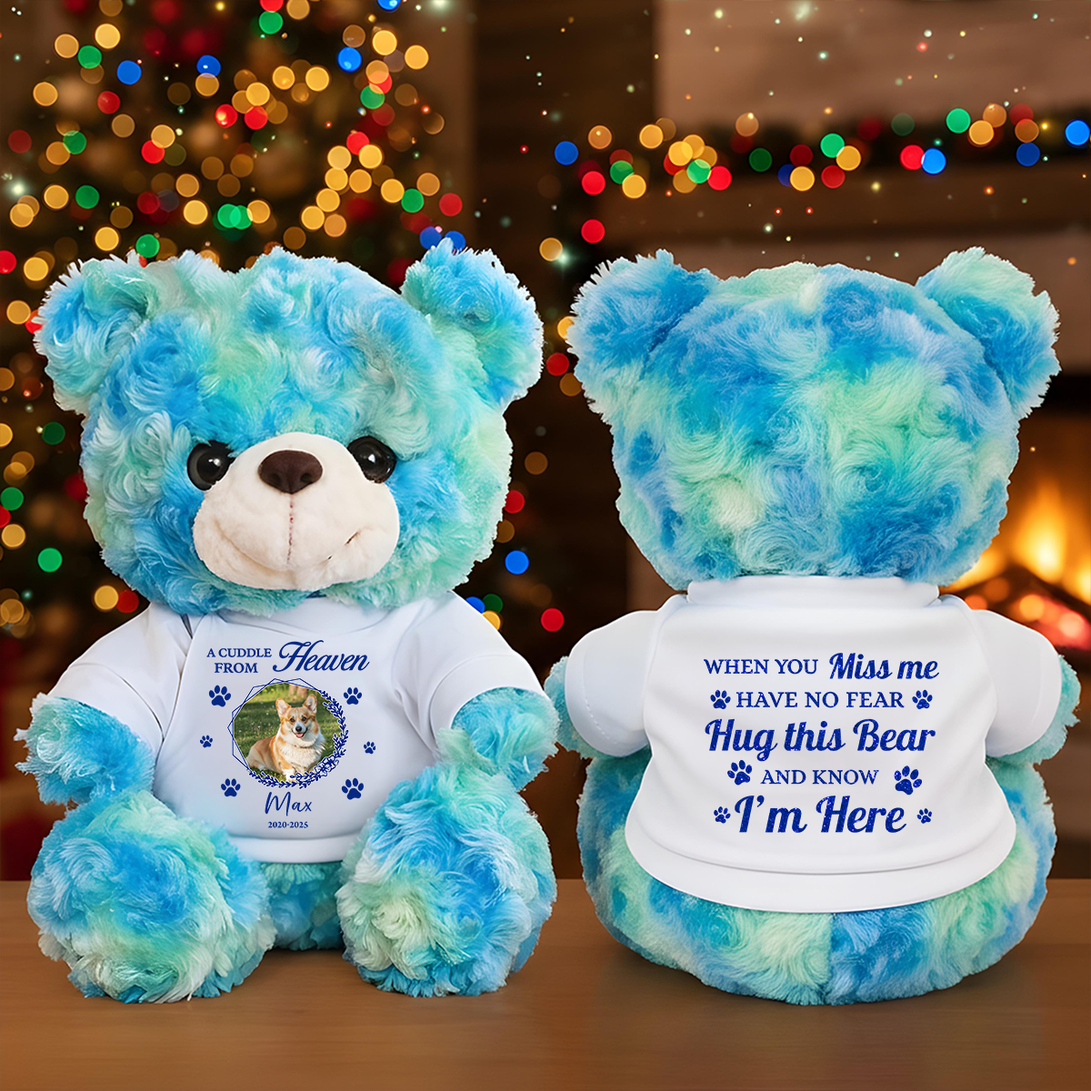 Custom Photo Dog Loss - Personalized Teddy Bear