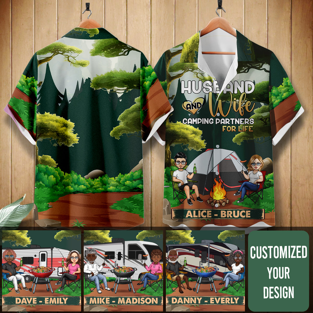 Camping Partners For Life - Personalized AOP Hawaiian Shirt - Gift For Couple, Husband, Wife, Camping, Summer bn-fb-649666b74e32b00008b5da17.jpg