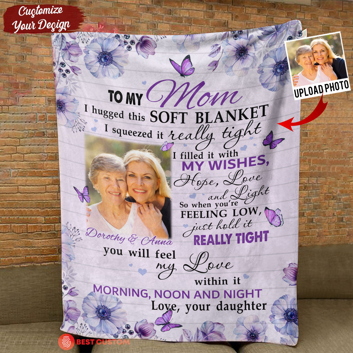 Hold This Really Tight - Personalized Blanket - Mother's Day, Birthday Gift For Mom, Mother - From Daughter bn-fb_a6a9f632-e5be-4e72-a1be-121ed985e409.jpg