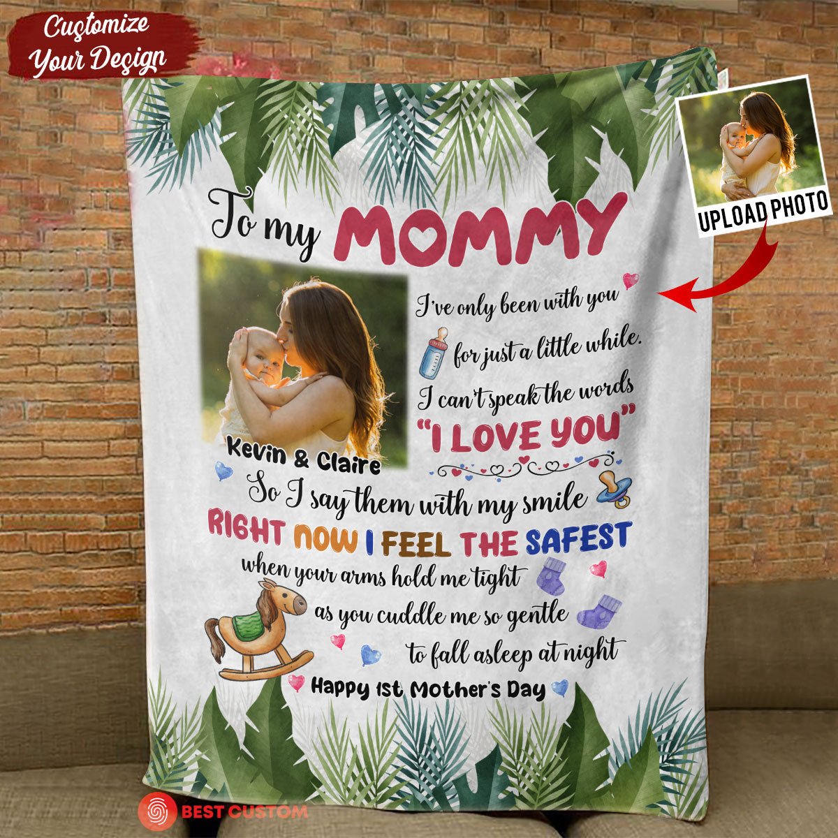 I've Only Been With You For Just A Little While - Personalized Blanket - Mother's Day, First Mother'S Day Gift For Newborn Mom, Mother, Mommy bn-fb_b4273f8e-5e8b-4c6e-80ce-d2ac03287eee.jpg