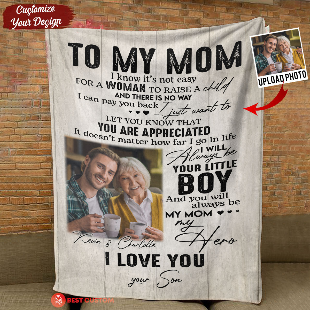 To My Mom From Daughter Son Vintage - Personalized Blanket - Loving, Birthday, Mother's Day Gift For Mom, Mother bn-fb_effef5f6-b75f-4623-8454-fcd1bd5ca41e.jpg