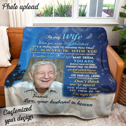 I'm Right Here In Your Heart - Personalized Blanket - Memorial Gift For Wife, Mother bn-fb_f79f6d89-06f6-4ce4-948f-3111f31bf1bd.jpg