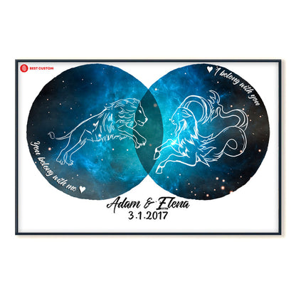 Zodiac Couple Star Signs Custom Canvas Gift For Couple bn5.jpg
